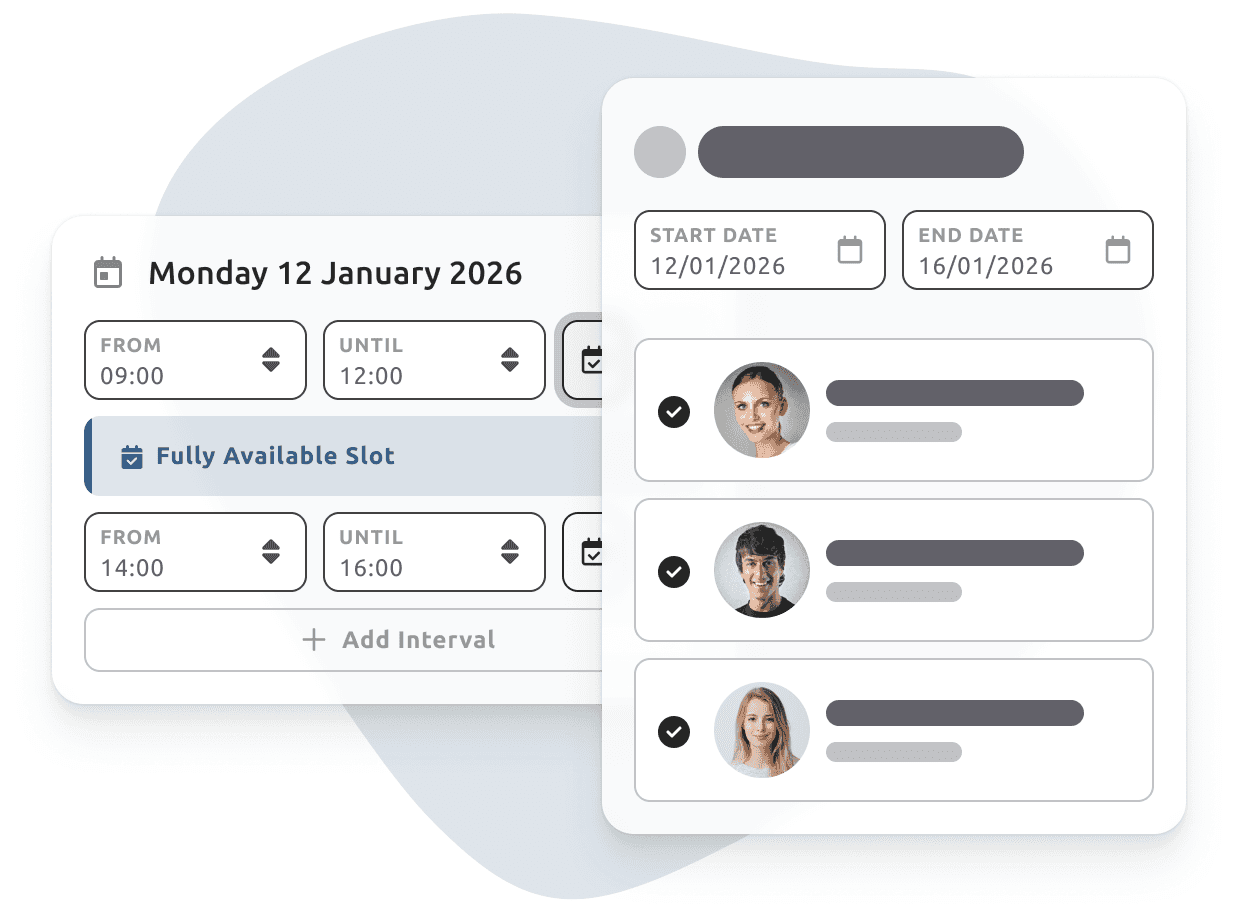 Screenshot showing the date & time ranges interface of the TIMIFY Smart Links solution
