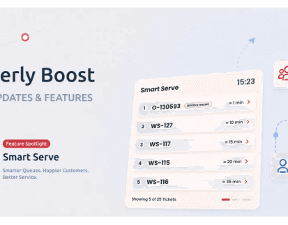 Quarterly Boost with TIMIFY logo and smart serve display next to it
