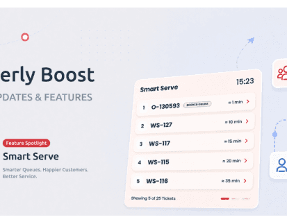 Quarterly Boost with TIMIFY logo and smart serve display next to it