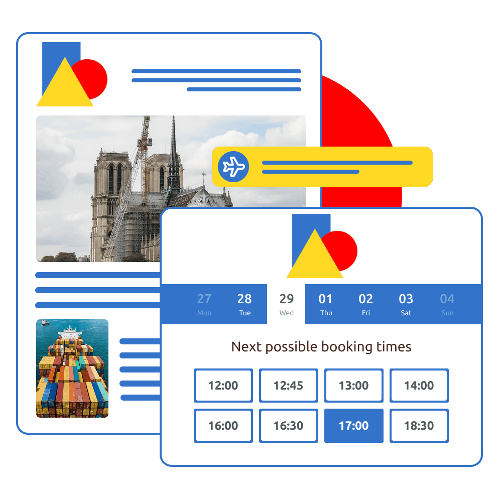 the notre dame and the sica logistique logo