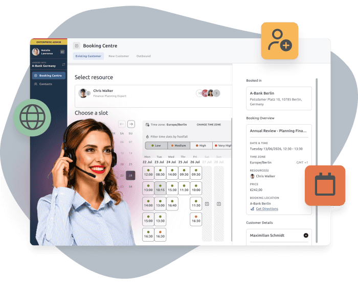 a call centre agency with the TIMIFY Call Center behind her