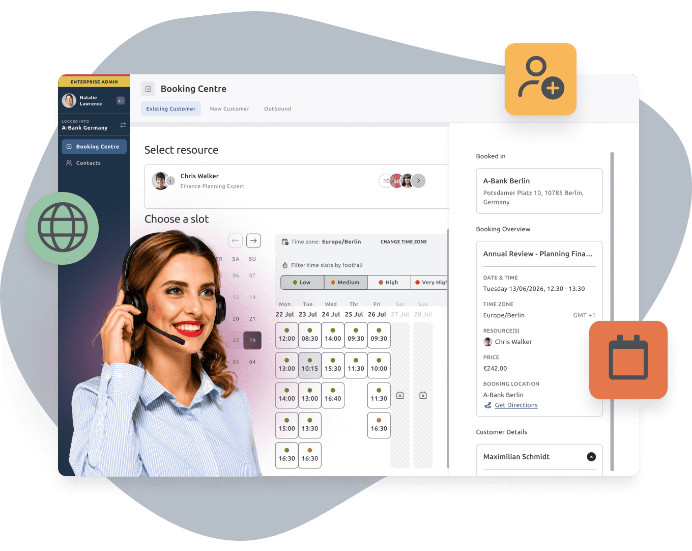 an screen shot of the timify call center solution