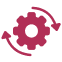 a rotating gear icon