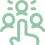 Icon of three people with motion lines, representing event management.