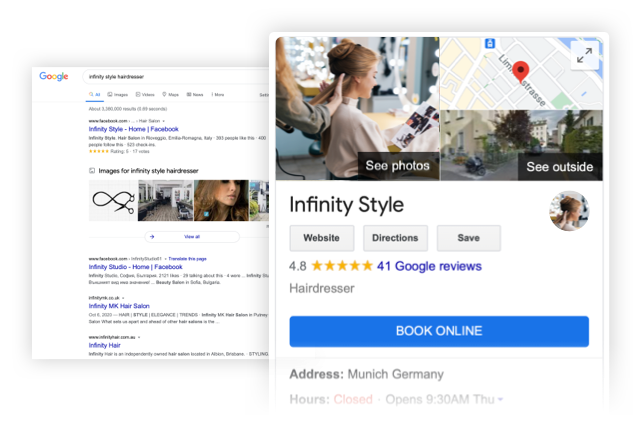 Réserver avec Google et Timify