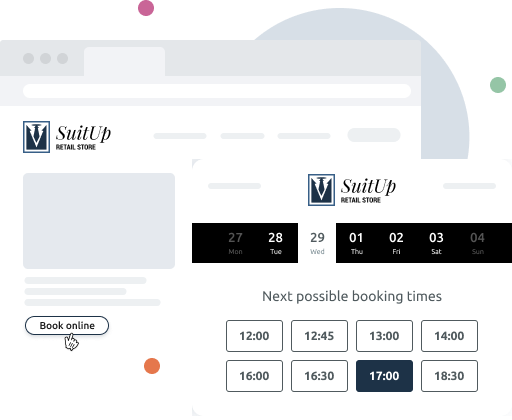 Shopping by appointment in-store experience