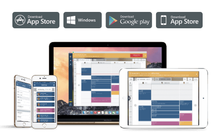Terminverwaltung über Tablet- Mobile- und Desktop-Apps