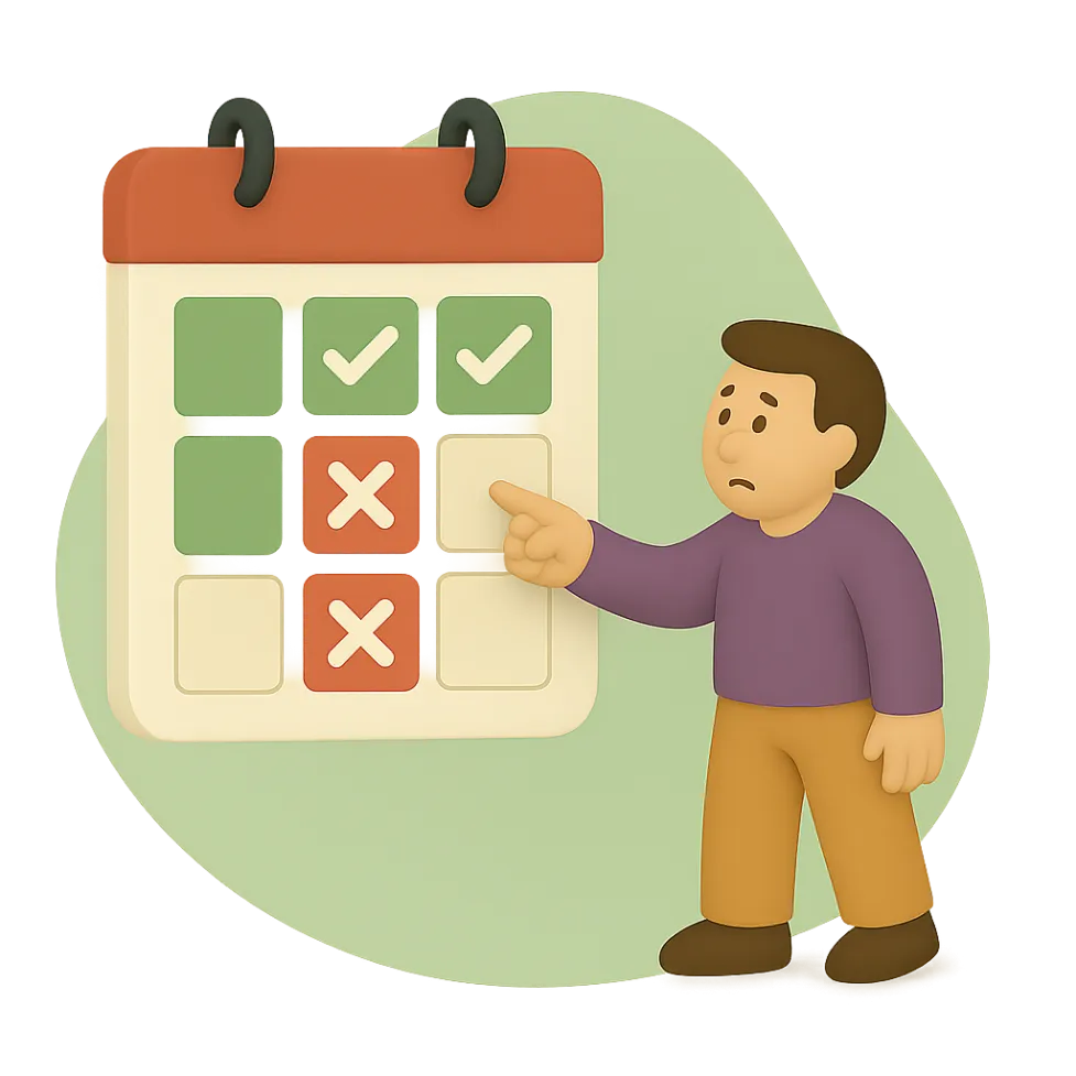 Calendar overlap illustration