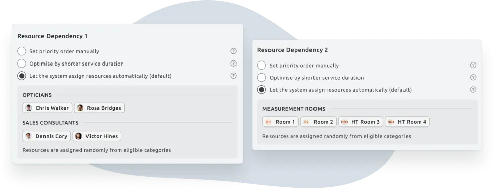Resource scheduling with employees, rooms and equipment in TIMIFY