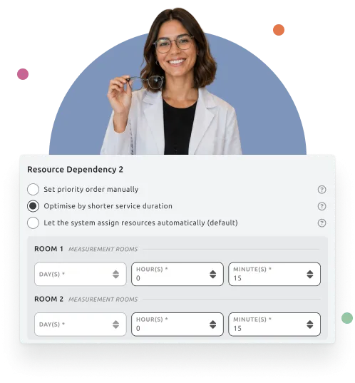 Resource scheduling with employees, rooms and equipment in TIMIFY