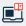 Symbol eines dunkelblauen Laptops mit einem roten offenen Buchsymbol oben rechts auf dem Bildschirm, das Online-Lernen oder digitale Bildung darstellt.