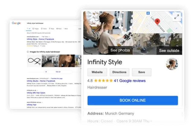 reservar con google perfil de negocio