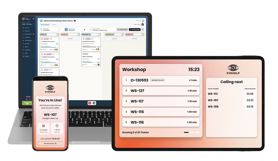 TIMIFY Smart Serve App interface